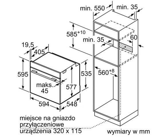 Piekarnik Siemens do zabudowy HB736G1B1