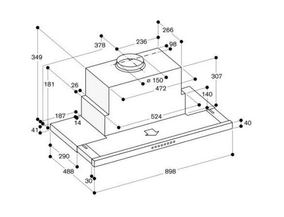 Okap do zabudowy w szafce Gaggenau AF210192 90 cm