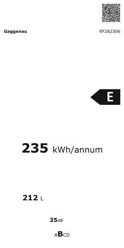 Zamrażarka do zabudowy 200 series Gaggenau RF282306