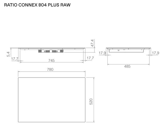 Płyta indukcyjna Elica Ratio Connex 804 Plus Raw PRF0210636