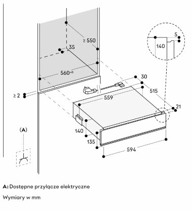 Szuflada do pakowania próżniowego Gaggenau seria Minimalistic GV251100