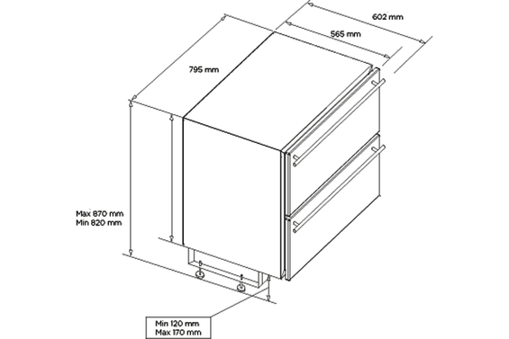 Zamrażarka szufladowa Norcool G1 80 cm N-60000008