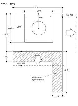Silnik GAGGENAU do zabudowy w cokole, wydajność max. 760 m3/h, obieg zamknięty AR413122