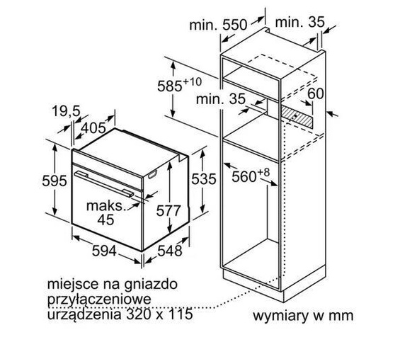 Piekarnik Siemens do zabudowy HB734G2B1