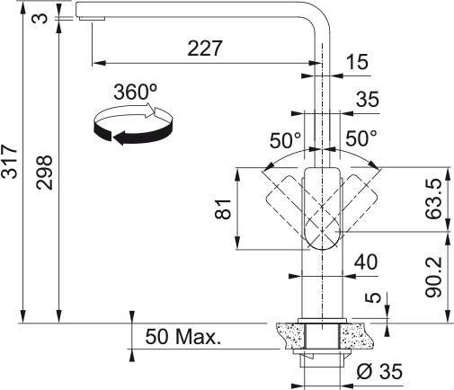 Bateria Franke Mythos Stal Szlachetna 115.0547.852