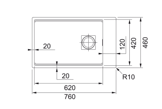 Zlewozmywak Kanon KNG 110-62 Fragranit+ Czarny mat + czarne maskownice 125.0721.161
