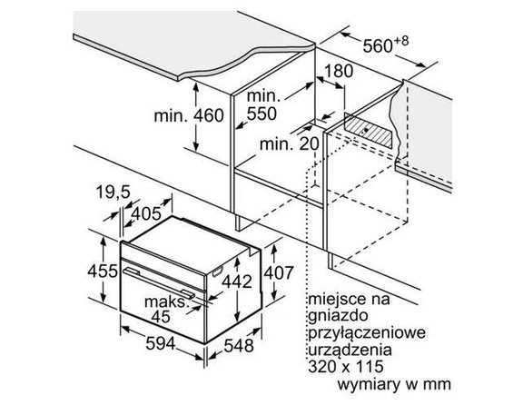Piekarnik Siemens do zabudowy z funkcją mikrofali CM776G1B1