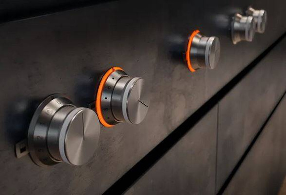 Płyta gazowa Gaggenau VG415215 CKG410000 stalowa rama czarne pokrętło