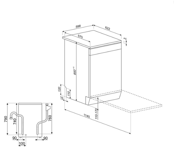Zmywarka wolnostojąca Smeg LVS262DSX