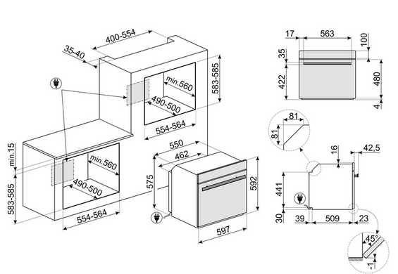 Piekarnik z funkcją mikrofali Smeg SO6604M2PNR