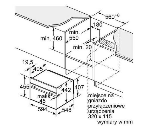 Piekarnik Siemens do zabudowy z parowarem CS736G1B1