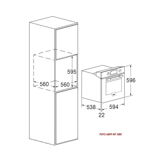 Piekarnik Fulgor Milano FUTO 6009 MT GBK