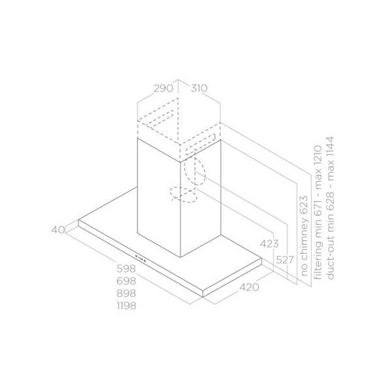 Okap Elica THIN IX/A/90 inox PRF0144969 wyciąg