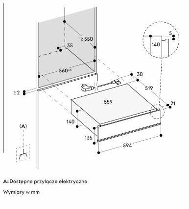 Szuflada grzewcza Gaggenau seria Minimalistic GW251130