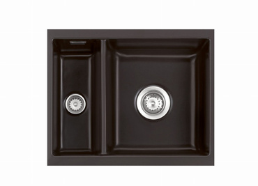 systemceram MERA 60 U zlewozmywak ceramiczny Nigra 87