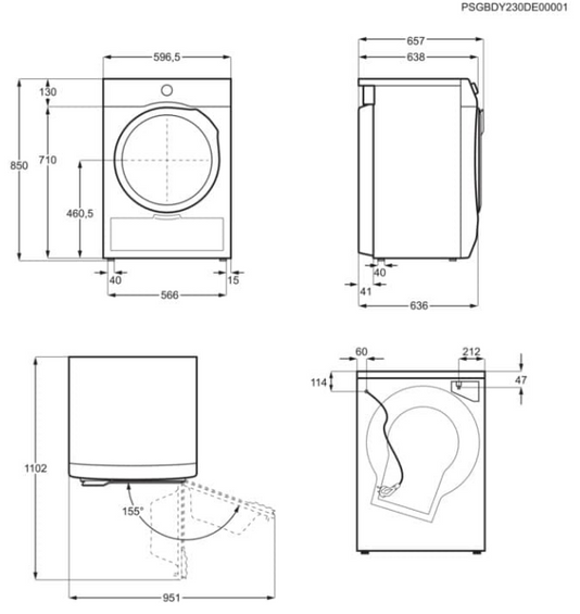 Wolnostojąca suszarka z pompą ciepła AEG TR986CP PROSTEAM 8kg