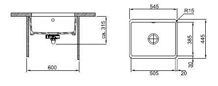 Zlew Franke Kubus KBK 110-50 126.0380.001 biały