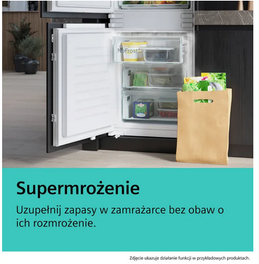 Lodówka z dolnym zamrażalnikiem wolnostojąca Siemens KG39NAIBT
