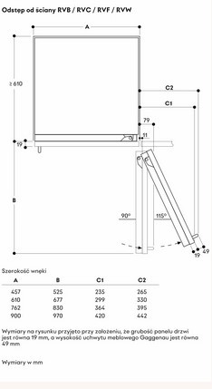 Zamrażarka do zabudowy Gaggenau RVF497190 Vario seria Expressive