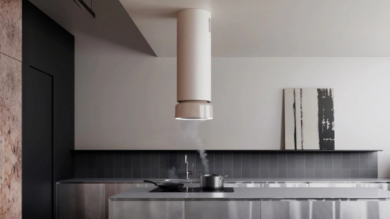 Okap wyspowy Ciarko Design FLUO Black/Black Gloss pochłaniacz