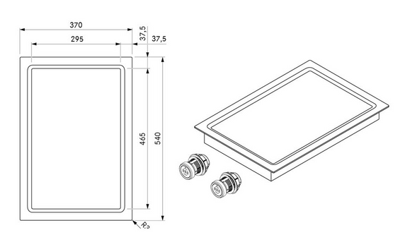 PKT3 BORA Professional 3.0 grill Tepan ze stali szlachetnej z dwoma polami grzewczymi Kod EAN:4251731201143