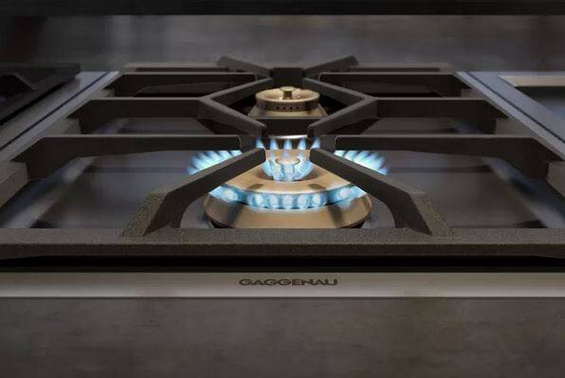 Płyta gazowa Gaggenau VG425215 CKG420010 stalowa rama stalowe pokrętła