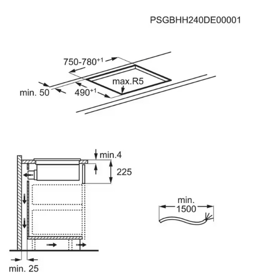Płyta indukcyjna z okapem (COMBO) eXtractor 80 cm Electrolux ECC8549