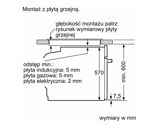 Piekarnik do zabudowy z funkcją pary Bosch HRG578CB7 czarny