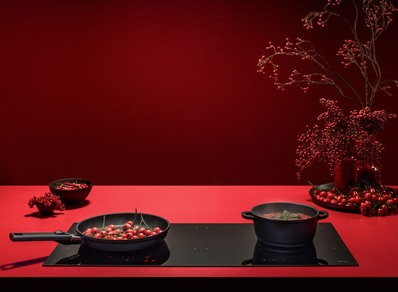 Płyta indukcyjna Falmec Panoramiczna 88 cm w wykończeniu czarny mat