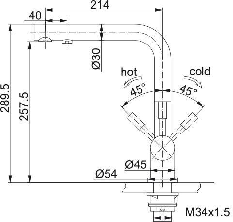 Bateria Franke Zestaw Atlas Clear Water z filtrem Franke Clear Water Stal szlachetna 120.0637.657