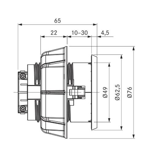 Gniazdo wtykowe BORA typu E USTE