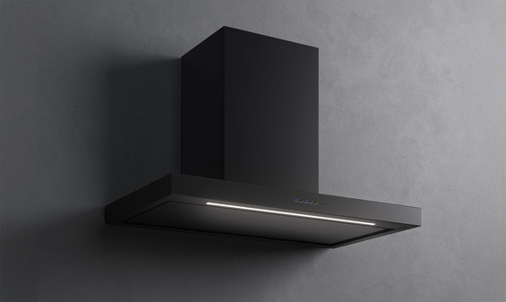 Okap Falmec Plane Plus NRS 90 czarny 800 m³/h przyścienny