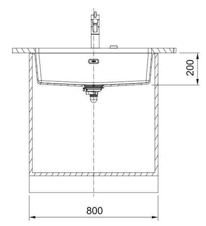 Zlewozmywak Maris MRG 110-72 łupkowy szary 125.0716.377
