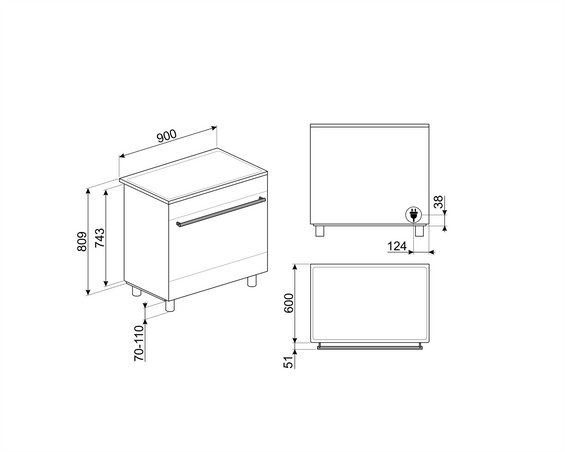 Kuchnia z płytą indukcyjną Smeg C9IMN2