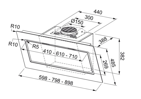 Okap Franke FSAS A90 BK/XS 305.0657.263