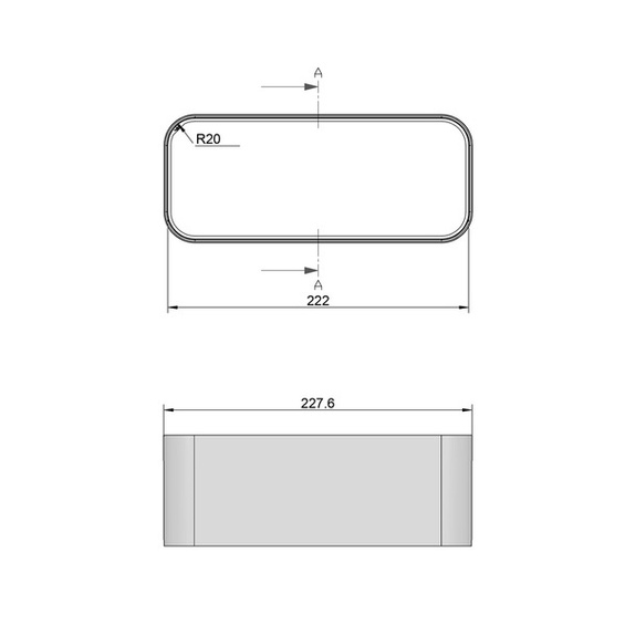 Łącznik prostokątny 227x94 mm Elica KIT0121001