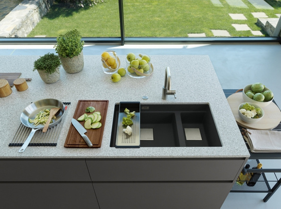 Zlewozmywak Kanon KNG 160-46-21 Fragranit+ Czarny mat 125.0633.004