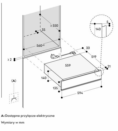 Szuflada grzewcza Gaggenau seria Minimalistic GW251100