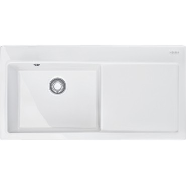 Zlewozmywak Mythos MTK 611-100 Fraceram biały polarny Fraceram ociekacz po prawej Biały 124.0379.851