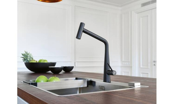 Bateria Franke Icon pull-out spray Czarny Mat 115.0625.190