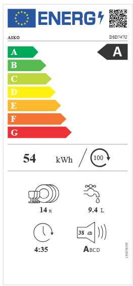 Zmywarka do zabudowy ASKO DSD747U