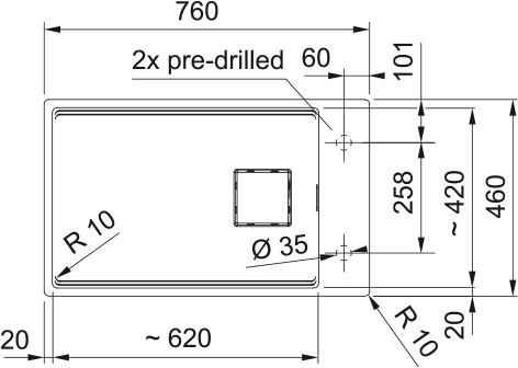 Zlewozmywak Kanon KNG 110-62 onyx 125.0740.834