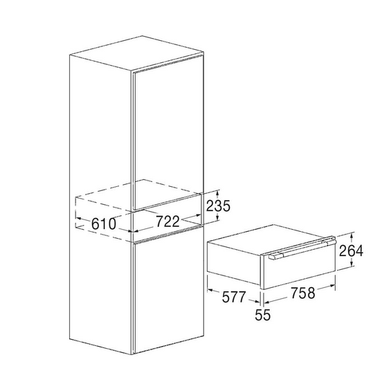Szuflada do podgrzewania Fulgor Milano FPWD 3024 X