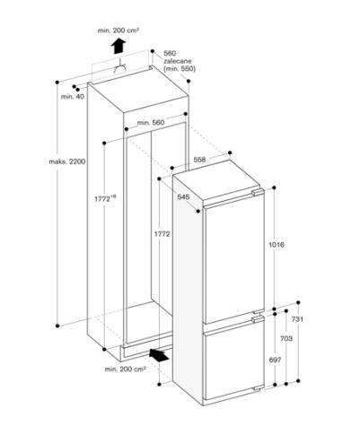 Chłodziarko zamrażarka do zabudowy 200 series Gaggenau RB282306
