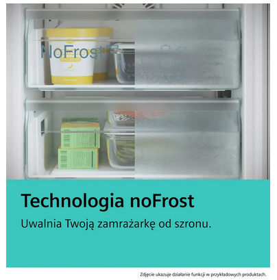 Lodówka z dolnym zamrażalnikiem do zabudowy Siemens KI86NNSE0