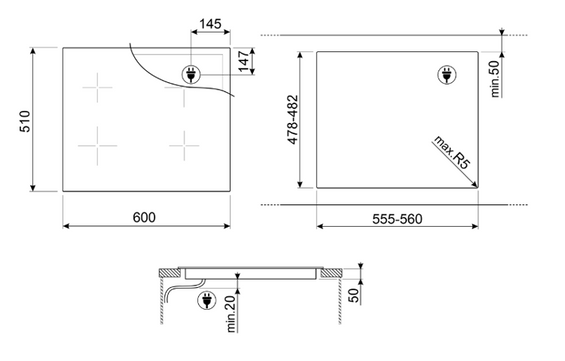 Płyta indukcyjna Smeg Dolce Stil Novo SIM6644R