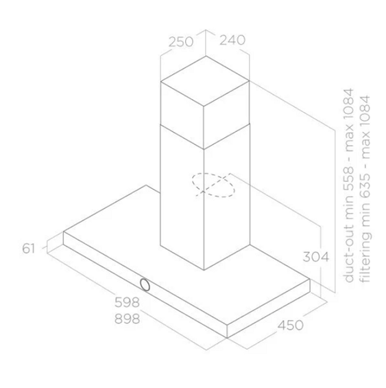 Okap Elica LOL BL/A/60 MOON EDITION czarny PRF0159784A wyciąg