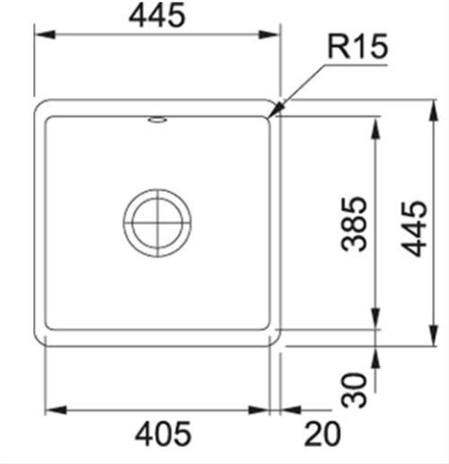 Zlew Franke Kubus KBK 110-40 Fraceram Onyx 126.0379.980