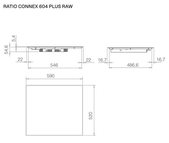 Płyta indukcyjna Elica Ratio Connex 604 Plus Raw PRF0210635
