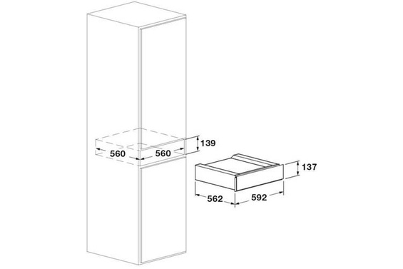 Szuflada grzewcza Fulgor Milano FUWD 150 MBK
